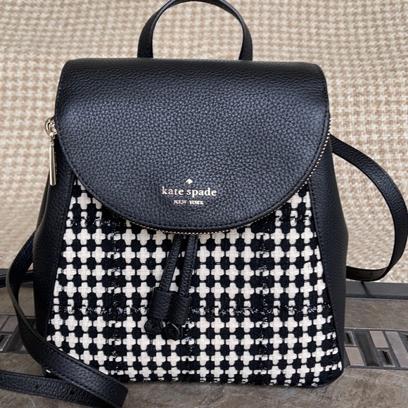 Kate Spade Leila Tweed Fabric Medium Backpack - Picture 5 of 16